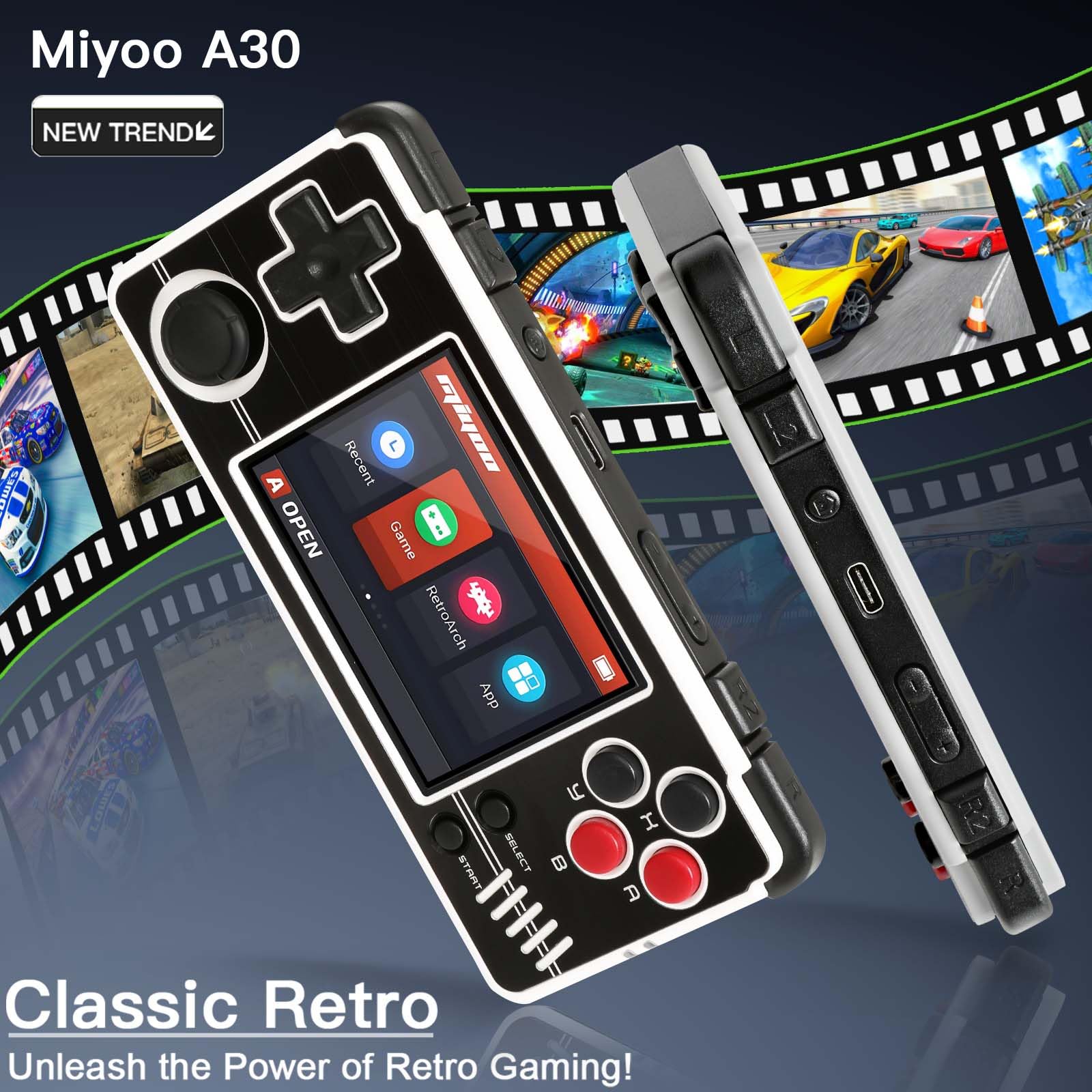 Amazon.com: Miyoo A30 Retro Handheld Game Console,Portable Game
